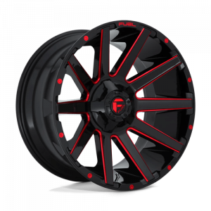 Cerchi in lega  FUEL 1PC  CONTRA  18''  Width 9   6x135/139,7  ET -12  CB 106,1    Gloss Black Red Tinted Clear