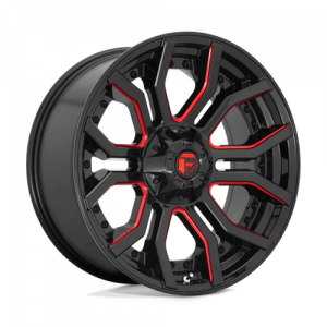 Cerchi in lega  FUEL 1PC  RAGE  20''  Width 9   6x135/139,7  ET 1  CB 106,1    Gloss Black Red Tinted Clear