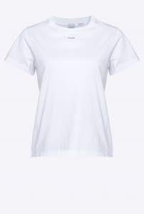 T-shirt Basico mini logo bianca Pinko