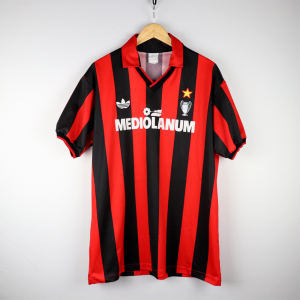 1990-91 Ac Milan Maglia Adidas Mediolanum L (Top)