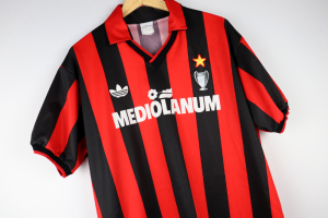 1990-91 Ac Milan Maglia Adidas Mediolanum L (Top)