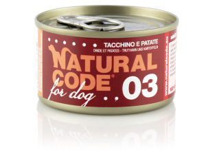 Natural Code lattina 90g cane tacchino e patate 