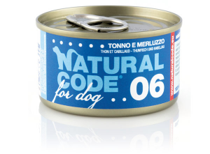 Natural Code lattina 90g cane tonno e merluzzo  