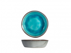 H&H Teide Set 6 Piatti Fondi In Stoneware Azzurro Cm 16