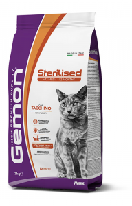 Gemon cat Sterilised con Tacchino 2 kg/7kg
