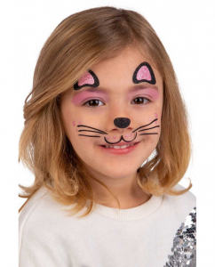 Carnevale tatuaggio viso gattino
