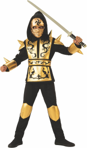 Costume Carnevale Dragon Ninja Gold 5-6 anni