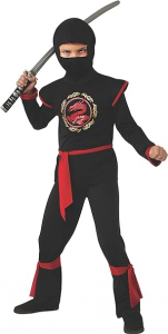 Costume Carnevale Dragon Ninja Nero 5-6 anni