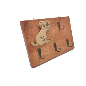 Porta guinzaglio per animali domestici da parete in legno Simpatico made in Italy