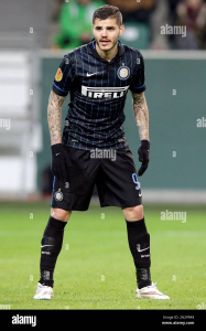 2014-15 Inter Maglia #9 Icardi Nike Europa League Match Worn L