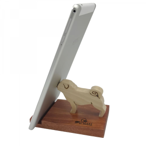 Porta cellulare da scrivania supporto per telefono smartphone e tablet in legno Carlino made in Italy