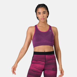 Odlo - SPORT BRA SEAMLESS MEDIUM CERAMICOOL FESTIVAL FUCHSIA MELANGE