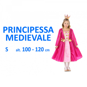 Costume Carnevale Principessa Medievale costume S 5 - 7 anni