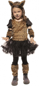 Costume Carnevale Leopardo Tutu per ragazze M da 5 a 7 anni