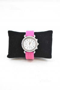 Wrist Watch Cinturio Rubber Pink Jcky (no Battery)