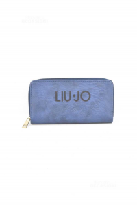 Wallet Replica Liu Jo In Eco-leather Blue 19x10 Cm
