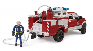 Giocattolo del camion dei pompieri con luci e suoni, camion dei pompieri  per auto da 10,5 alimentato a frizione con pompa dell'acqua, sirene e  scala estensibile camion giocattolo dei vigili del fuoco