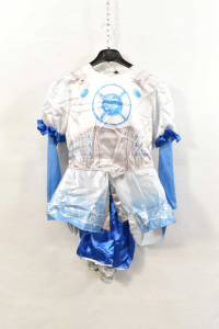 Dress Carnival Baby Girl 8 / 9 Years White Light Blue Silver