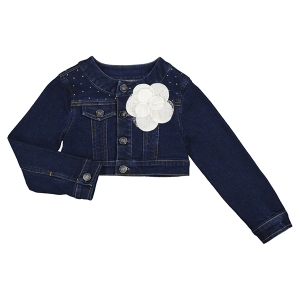GIACCA JEANS FIORE BAMBINA