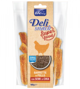 LifeDog - Deli Snack Superfood - Barrette di Carne Essiccata - 100gr