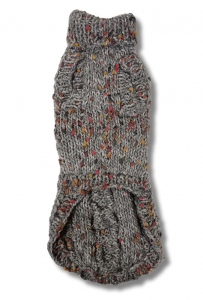 MAGLIONCINO invernale grigio melange a trecce di in lana taglia 26