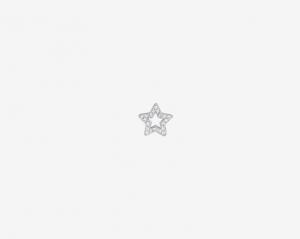 Luca Barra charm stella in acciaio con cristalli bianchi CH250