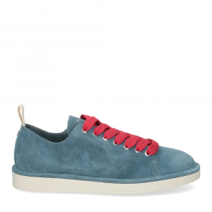 Panchic P01M011 Lace-up shoe suede basic blue red-2