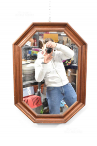 Specchio Con Cornice In Legno 72x52 Cm