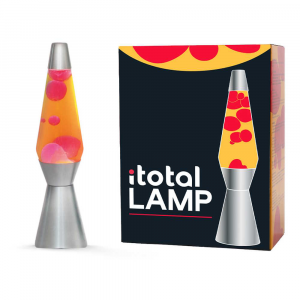 LAMPADA I-TOTAL LAVA LAMP 40CM
CON BASE SILVER E LIQUIDO GIALLO/ROSSO