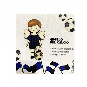 Quadretto Angelo del Calcio Inter 10x10 cm - Beccalli for Life