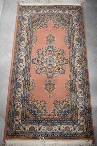 Carpet Birko Pink Dark Beige Blue Made In Turchio 120x62 Cm