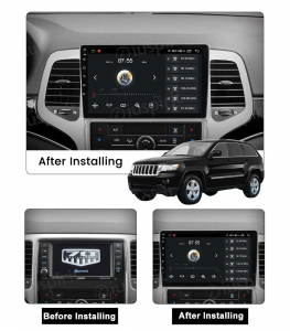 ANDROID autoradio navigatore per Jeep Grand Cherokee WK2 2010-2013 CarPlay Android Auto GPS USB WI-FI Bluetooth 4G LTE