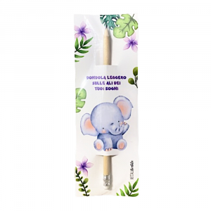 Segnalibro Elefante con matita e frase 7x21 cm - Beccalli For Life