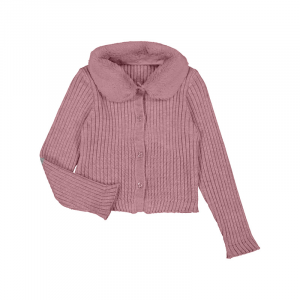 Cardigan tricot colletto pell