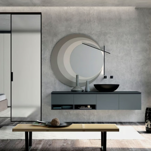 Wall-mounted washbasin unit with drawers Modulo 01 Archeda