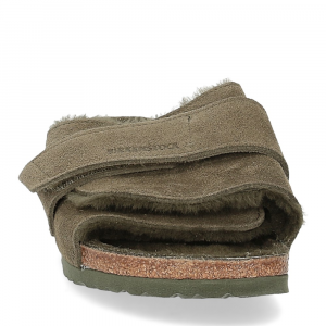 Birkenstock Kyoto 1025698 Shearling thyme Suede Leather-3