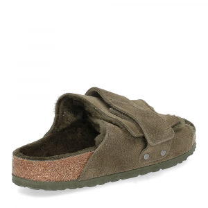 Birkenstock Kyoto 1025698 Shearling thyme Suede Leather-5