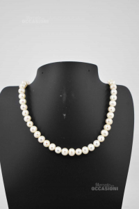 Wire Of Pearls Natural Per Necklace 40 Cm