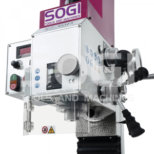 Fresatrice verticale SOGI S2-80D da banco per metalli - motore monofase 1.1  kW - testa inclinabile