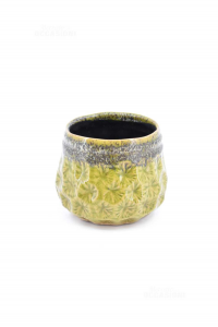 Vaso In Ceramica Per Piante Verde 10x10 Cm Circa