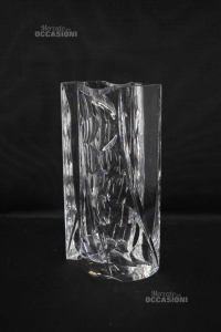 Vase Flower Stand In Crystal Made In Italy H 30 Cm