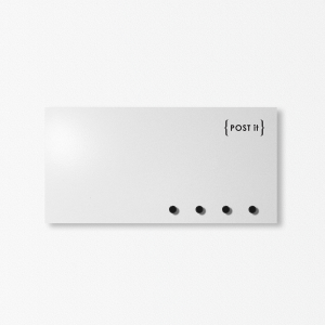Organizer portalettere da parete Post It grigio chiaro 40x20 cm con 3 magneti-2
