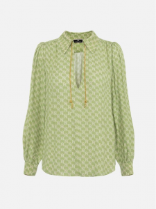 Camicia pistacchio logo Elisabetta Franchi SS/2024