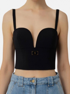 Top bustier logo Elisabetta Franchi SS/2024