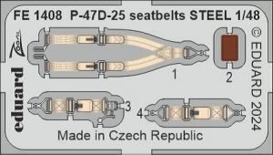 P-47D-25 seatbelts STEEL 1/48