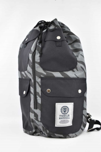 Backpack Bag Franklin Marshall Black Zebra New 27x25x55 Cm