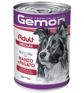 Gemon Dog - Adult - Bocconi - 415gr x 24 lattine