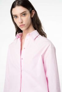Camicia Bridport in popeline rosa Pinko