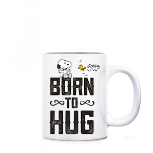 Tazza mug Snoopy bianca Born to Hug in ceramica - Peanuts