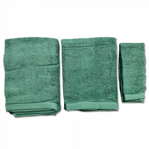 Set 3 pezzi asciugamani 500 gr melodie verde